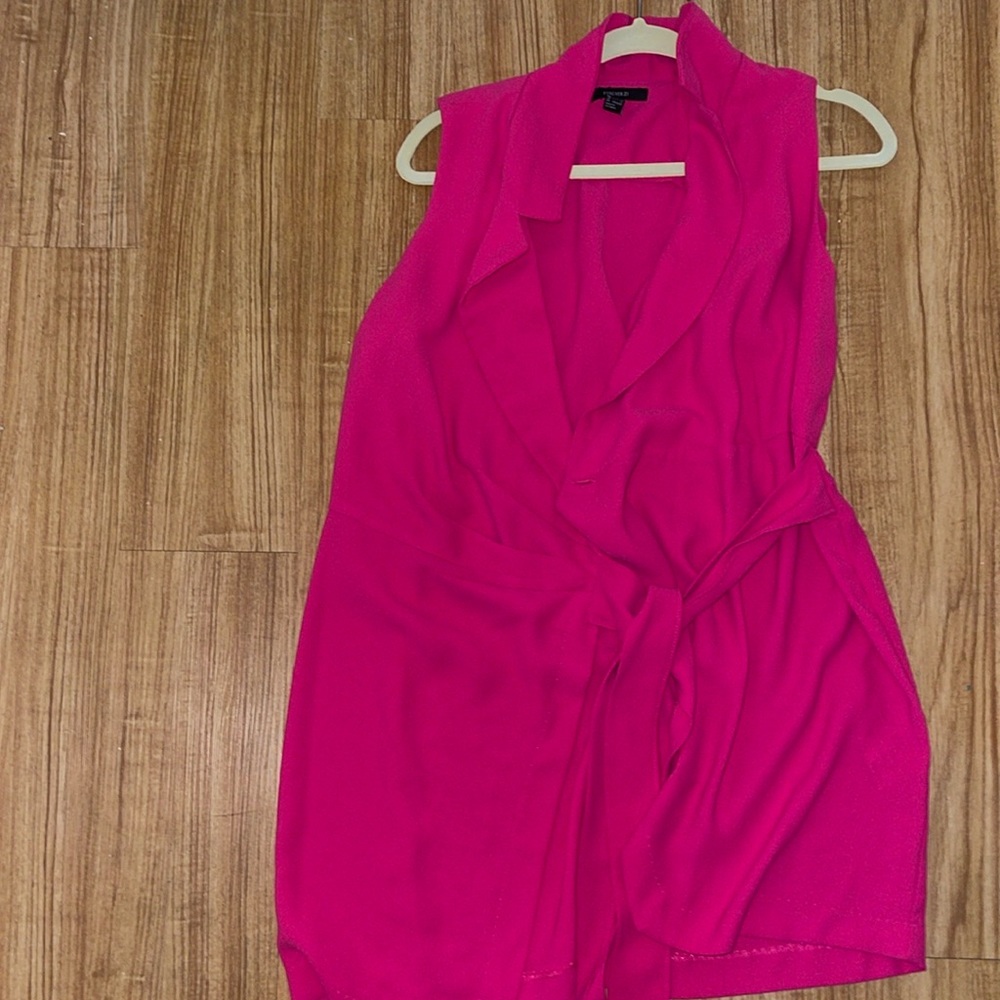 Forever 21 HOT PINK MINI WRAPPER DRESS